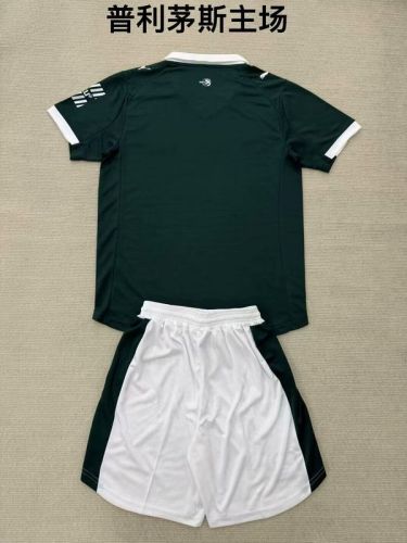 Youth Uniform Kids Kit 2025-2026 Plymouth Argyle Home Soccer Jersey Shorts Child Set