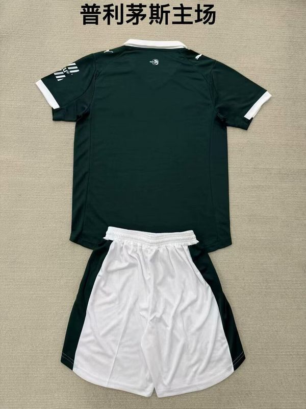 Youth Uniform Kids Kit 2025-2026 Plymouth Argyle Home Soccer Jersey Shorts Child Set