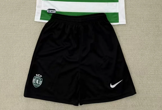 Fan Version 2025-2026 Sporting Lisbon Home Soccer Shorts Football Shorts