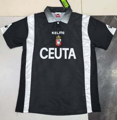 Retro Jersey 1998-2000 AD Ceuta FC Away Black Soccer Jersey Football Shirt