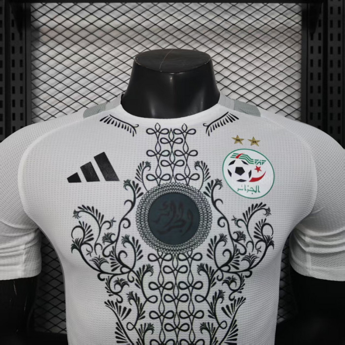 Player Version 2025 Algeria White/Black Soccer Jersey Football Shirt