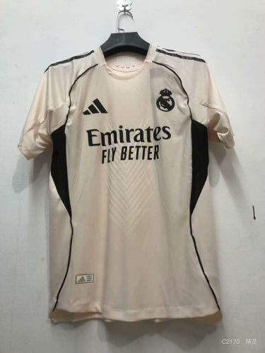 Player Version 2025-2026 Real Madrid Grey Soccer Training Jersey Real Football Shirt