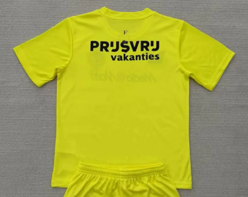 Fan Version 2025-2026 Feyenoord Rotterdam Yellow Goalkeeper Soccer Jersey Football Shirt