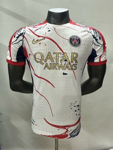 Player Version 2025-2026 PSG White/Blue/Red Special Edition Soccer Jersey Football Maillot