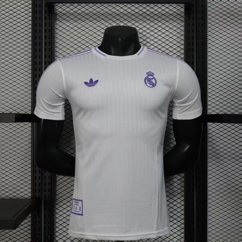 Player Version 2025-2026 Real Madrid White/Purple Special Version Soccer Jersey Real Football Shirt