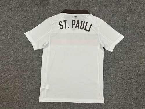 Fan Version 2025-2026 St. Pauli Away White Soccer Jersey Football Shirt