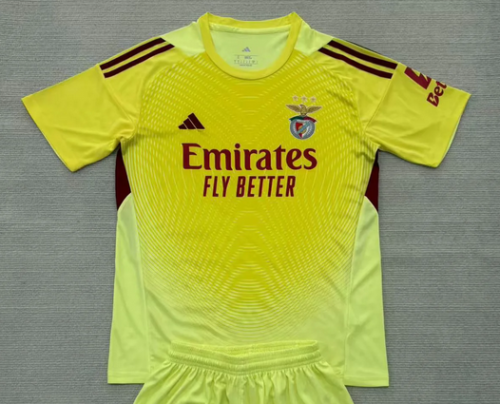 Fan Version 2025-2026 Benfica Yellow Goalkeeper Soccer Jersey Football Shirt