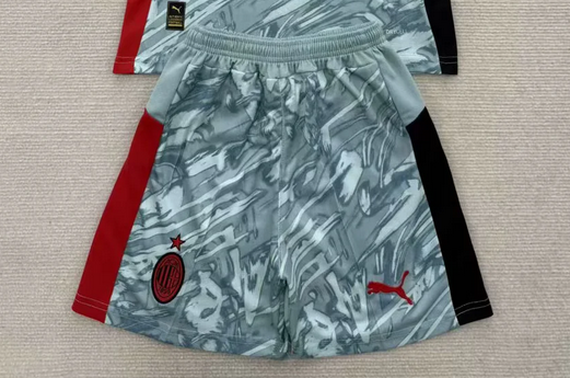 Fan Version 2025-2026 Ac Milan Light Blue Goalkeeper Soccer Shorts Football Shorts