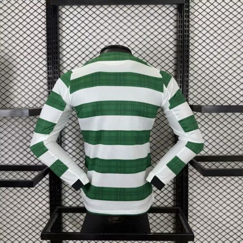 Long Sleeve Player Version 2025-2026 Celtic Home Soccer Jersey Football Shirt