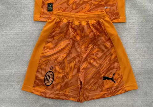 Fan Version 2025-2026 Ac Milan Orange Goalkeeper Soccer Shorts Football Shorts