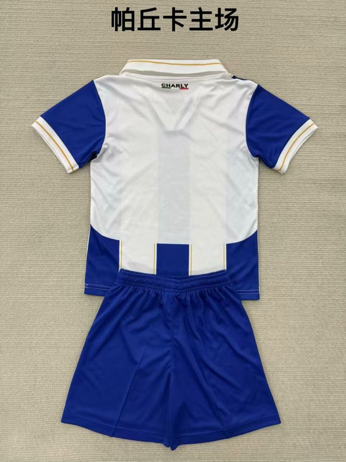 Youth Uniform Kids Kit 2025-2026 Pachuca Home Soccer Jersey Shorts Child Football Set