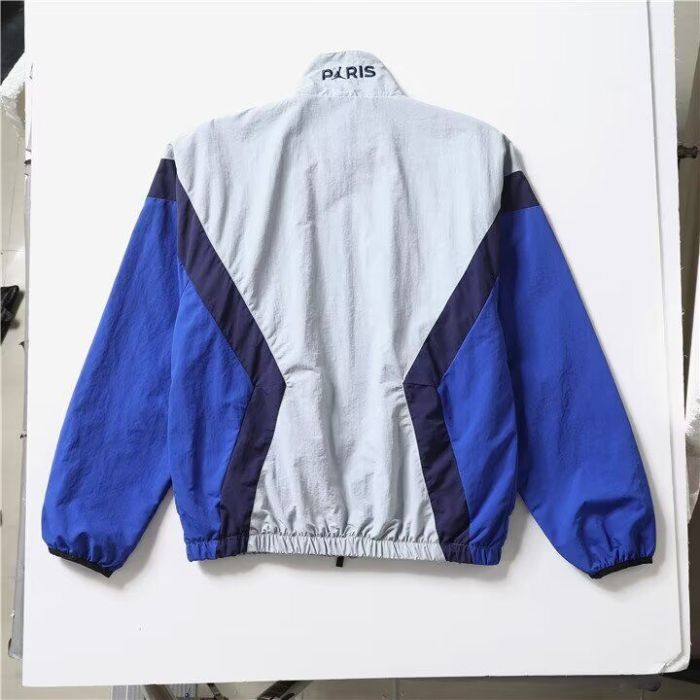 2025-2026 PSG Grey/Blue Soccer Windbreaker Jacket Football Jacket