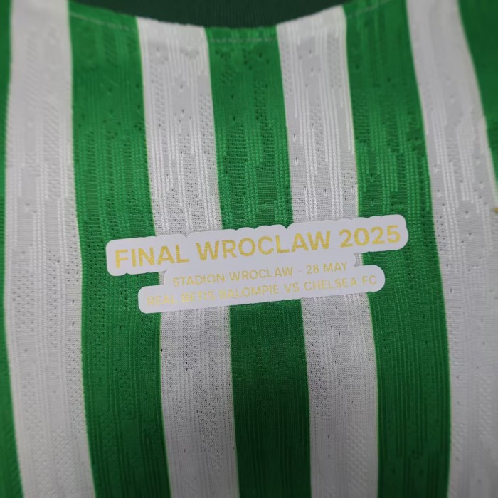 with Front Lettering Player Version 2025-2026 Real Betis Conference Final Soccer Jersey Football Shirt