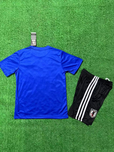 Youth Uniform Kids Kit 2025 Japan Blue Comic Soccer Jersey Shorts Child Football Set