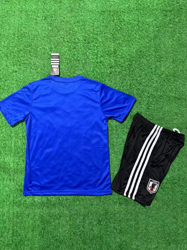 Youth Uniform Kids Kit 2025 Japan Blue Comic Soccer Jersey Shorts Child Football Set