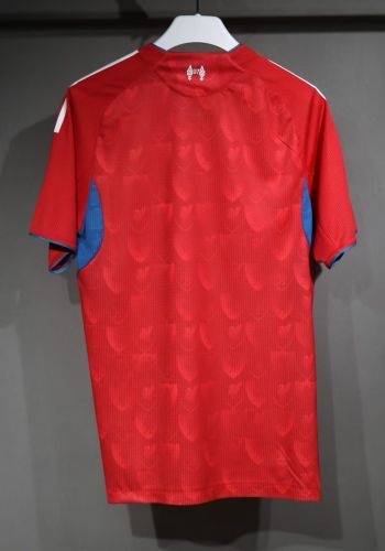 Retro Model Player Version 2025-2026 Liverpool Red/Blue Soccer Jersey Football Shirt