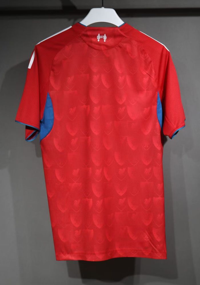 Retro Model Player Version 2025-2026 Liverpool Red/Blue Soccer Jersey Football Shirt