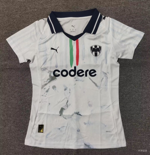 Women 2025-2026 Monterey Away White Soccer Jersey Girl Football Shirt