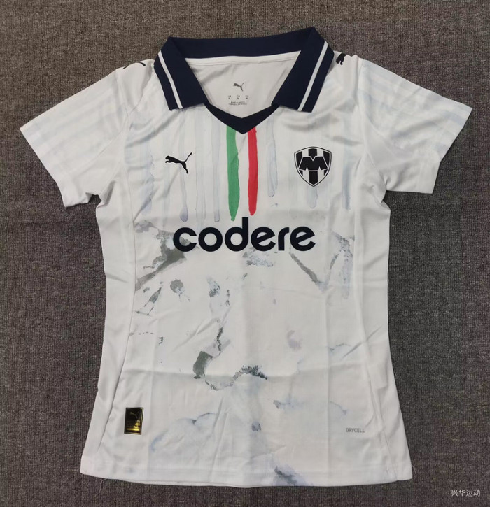 Women 2025-2026 Monterey Away White Soccer Jersey Girl Football Shirt