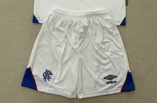 Fan Version 2025-2026 Rangers Away White Soccer Shorts Football Shorts