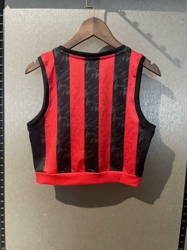 Women 2025-2026 Ac Milan Home Soccer Yoga Vest Girl Football Jersey