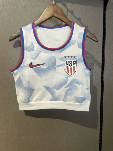 Women 2025-2026 USA Home Soccer Yoga Vest Girl Football Jersey