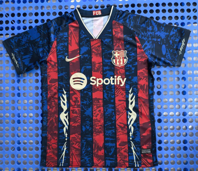 Barca Camisetas de Futbol Fan Version 2025-2026 Barcelona Blue/Red Soccer Training Jersey