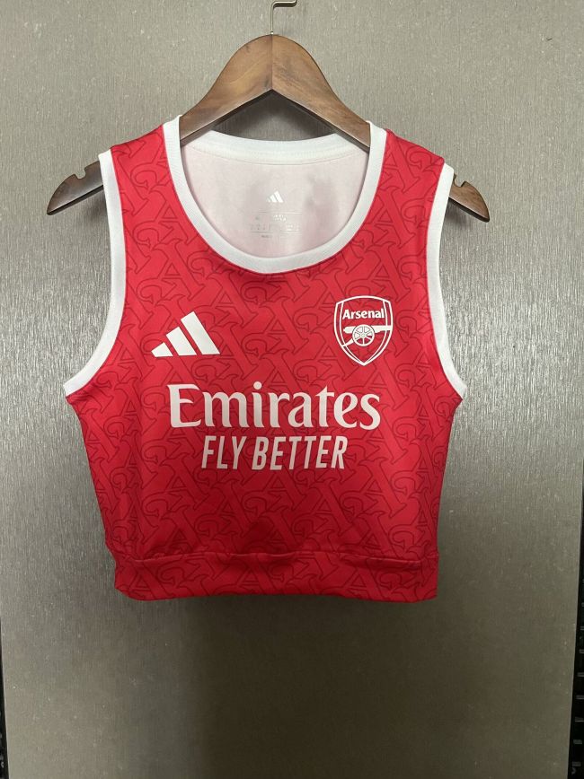 Women 2025-2026 Arsenal Home Soccer Yoga Vest Girl Football Jersey