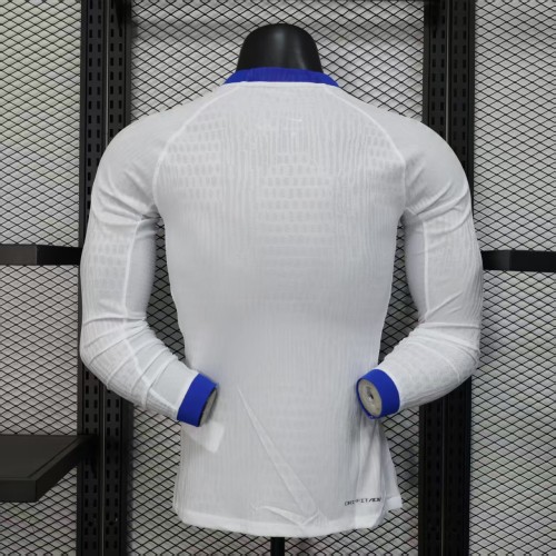 Long Sleeve Player Version 2025 England Home Soccer Jersey Football Shirt