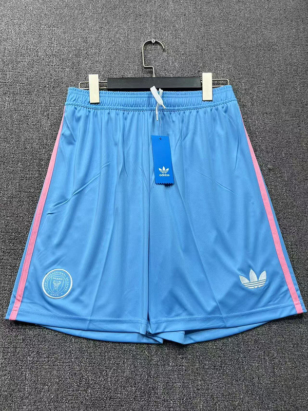 Fan Version 2025-2026 Inter Miamia Third Away Blue Soccer Shorts Football Shorts
