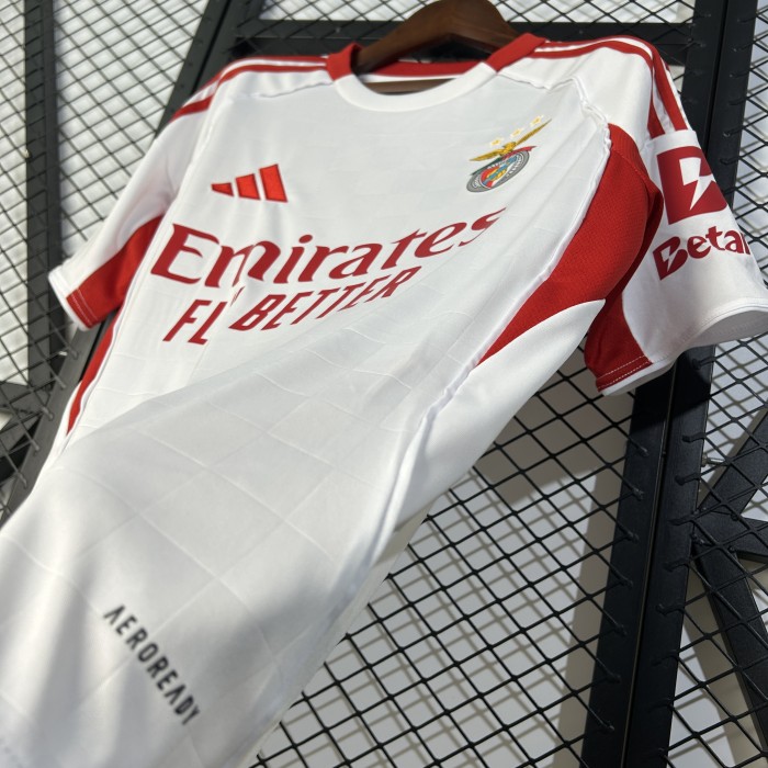 Fan Version 2025-2026 Benfica Away White Soccer Jersey Football Shirt