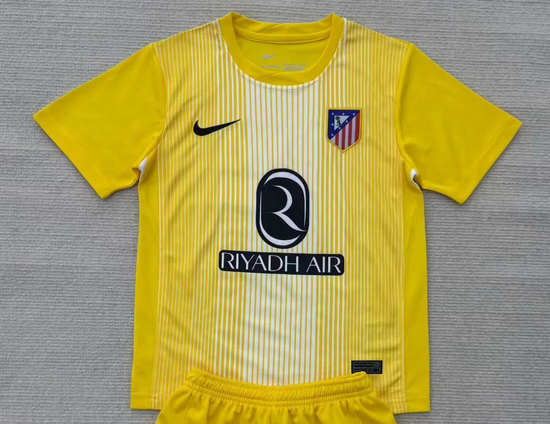 Fan Version 2025-2026 Atletico Madrid Yellow Goalkeeper Soccer Jersey Football Shirt