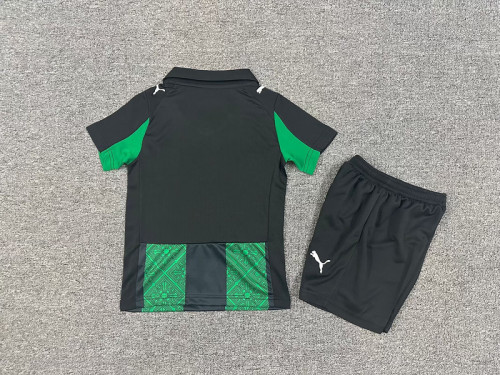 Youth Uniform Kids Kit Lens 2025-2026 Away Soccer Jersey Shorts Child Football Set
