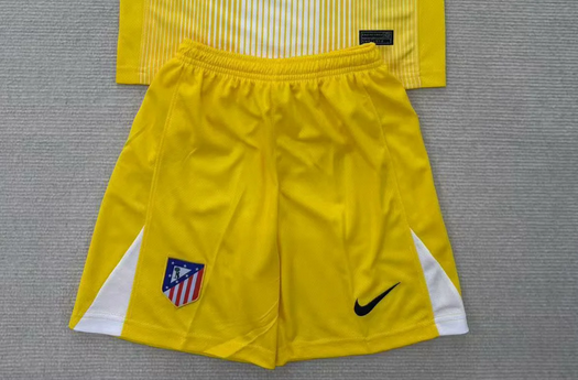 Fan Version 2025-2026 Atletico Madrid Yellow Goalkeeper Soccer Shorts Football Shorts