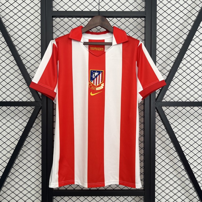 Retro Jersey 2003-2004 Atletico Madrid Home Soccer Jersey Vintage Football Shirt