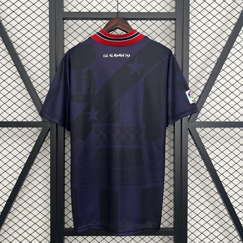 with LFP Patch Retro Jersey 1995-1996 Atletico Madrid Third Away Soccer Jersey