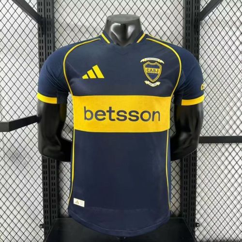 with Sponor Logo Player Version 2025-2026 Boca Juniors Home Soccer Jersey Football Shirt