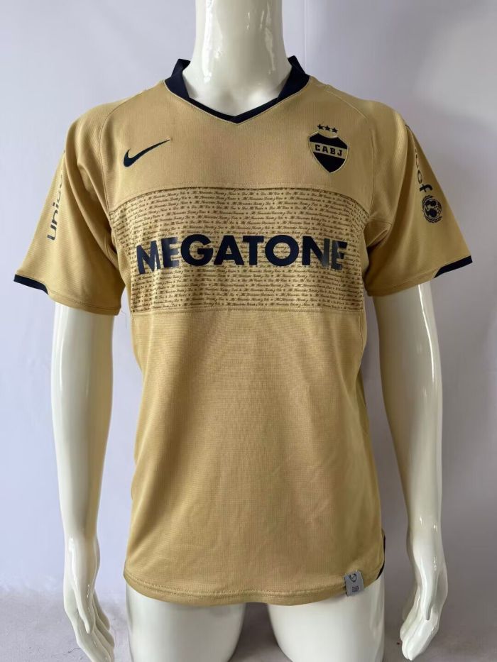 Retro Jersey 2007-2008 Barcelona Away Gold Soccer Jersey Vintage Football Shirt