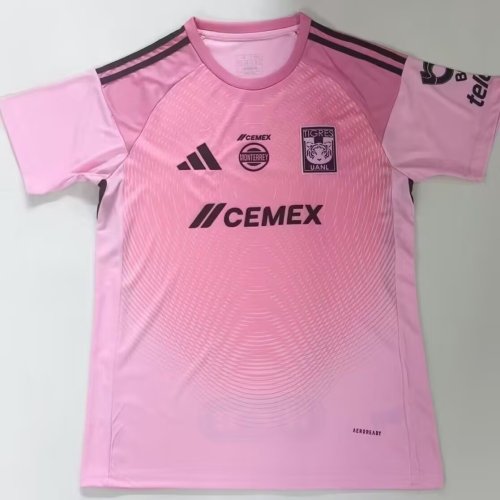 Fan Version 2025-2026 Tigres UANL Pink Goalkeeper Soccer Jersey Football Top