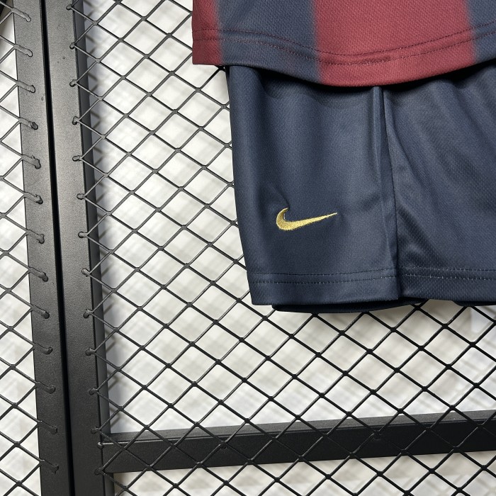 Travis Scott Youth Uniform Kids Kit 2025-2026 Barcelona 2 Soccer Jersey Shorts Child Football Set
