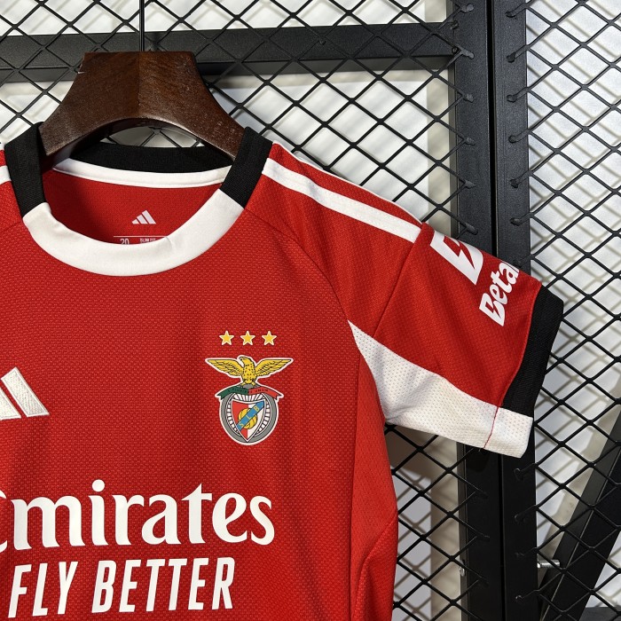 Youth Uniform Kids Kit 2025-2026 Benfica Home Soccer Jersey Shorts Child Football Set