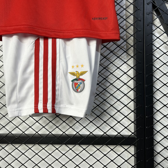 Youth Uniform Kids Kit 2025-2026 Benfica Home Soccer Jersey Shorts Child Football Set
