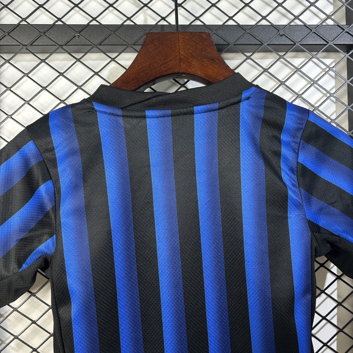 Youth Uniform Kids Kit 2025-2026 Inter Milan Home Soccer Jersey Shorts Child Football Set