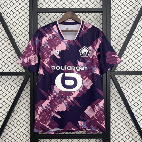 Fans Version 2025-2026 Lille Away Purple Soccer Jersey Football Shirt