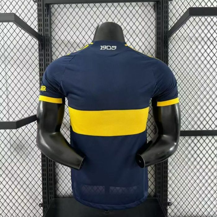 with Sponor Logo Player Version 2025-2026 Boca Juniors Home Soccer Jersey Football Shirt