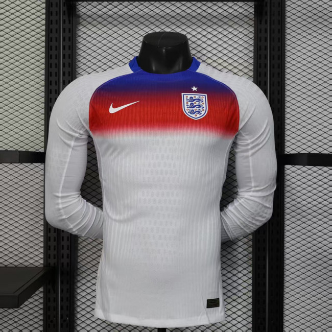 Long Sleeve Player Version 2025 England Home Soccer Jersey Football Shirt