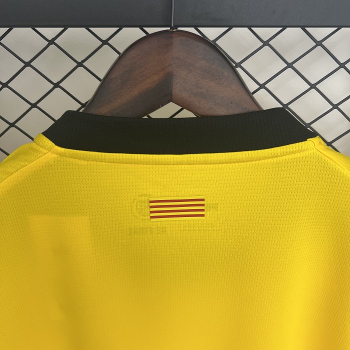Horona Camisetas de Futbol Fan Version 2025-2026 Girona Away Yellow Soccer Jersey