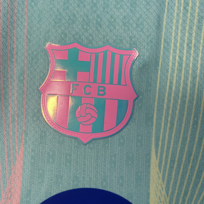 Youth Uniform Kids Kit 2025-2026 Barcelona Green/Pink Soccer Jersey Shorts Child Football Set