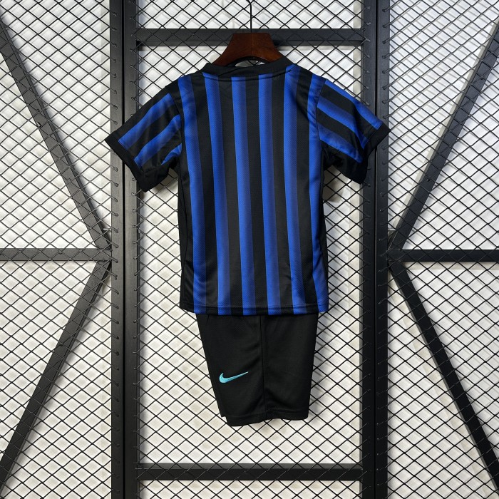 Youth Uniform Kids Kit 2025-2026 Inter Milan Home Soccer Jersey Shorts Child Football Set