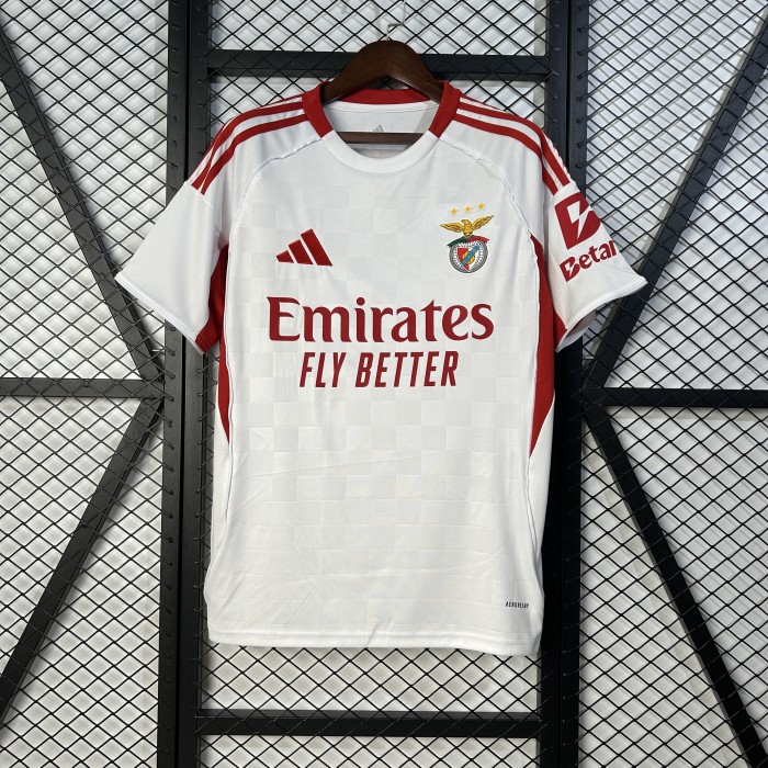 Fan Version 2025-2026 Benfica Away White Soccer Jersey Football Shirt